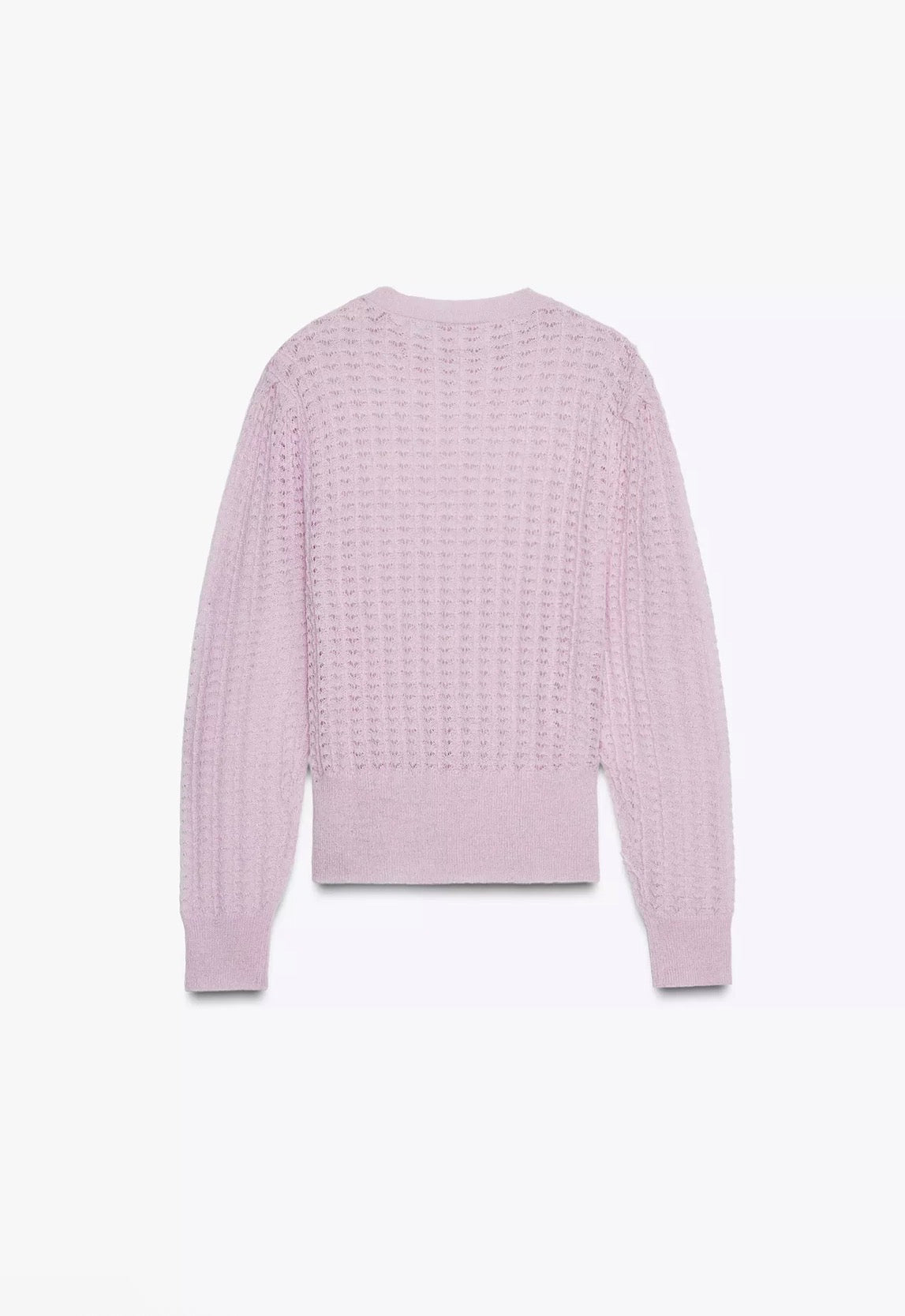 ZARA Pointelle Knit Wool And Alpaca Sweater
