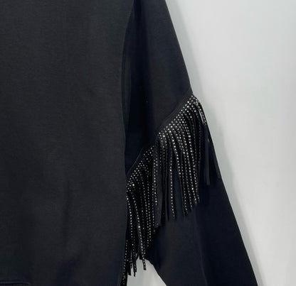 ZARA Oversized Fringe Sweatshirt