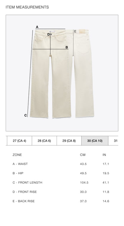 Zara TRF STRAIGHT LEG JEANS WITH A HIGH WAIST