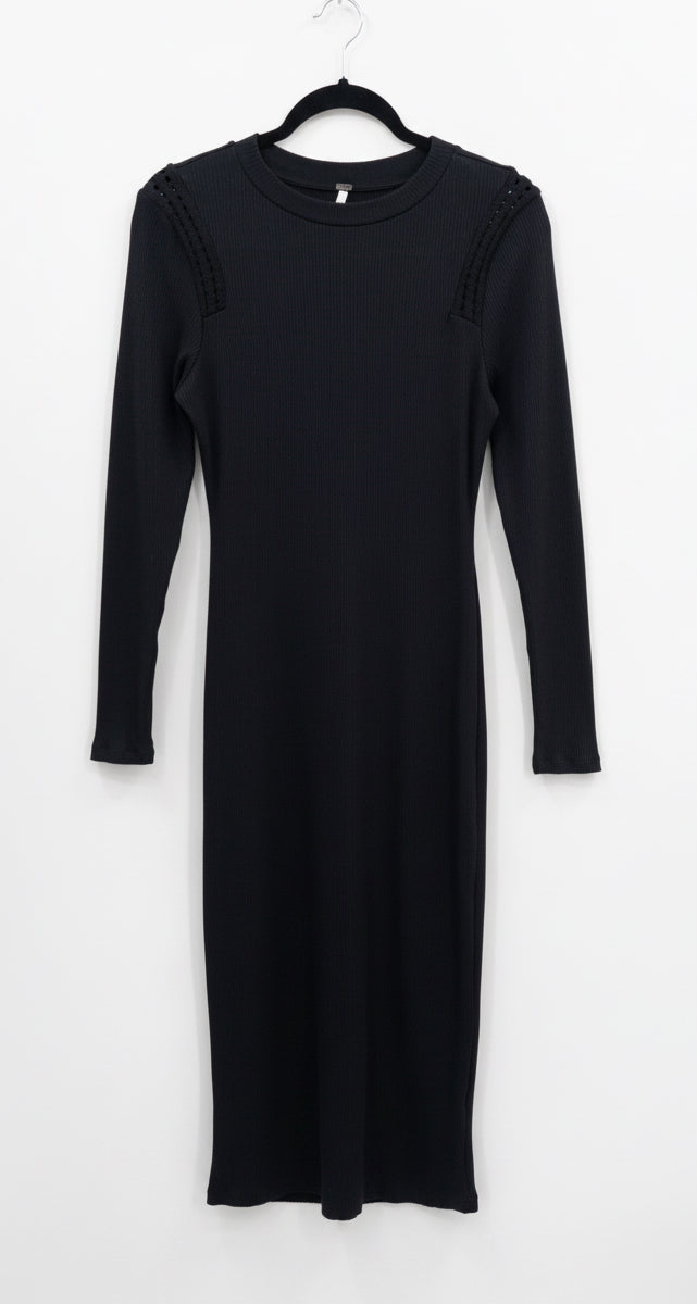 YOUNG FABULOUS & BROKE Ribbed Midi Dress