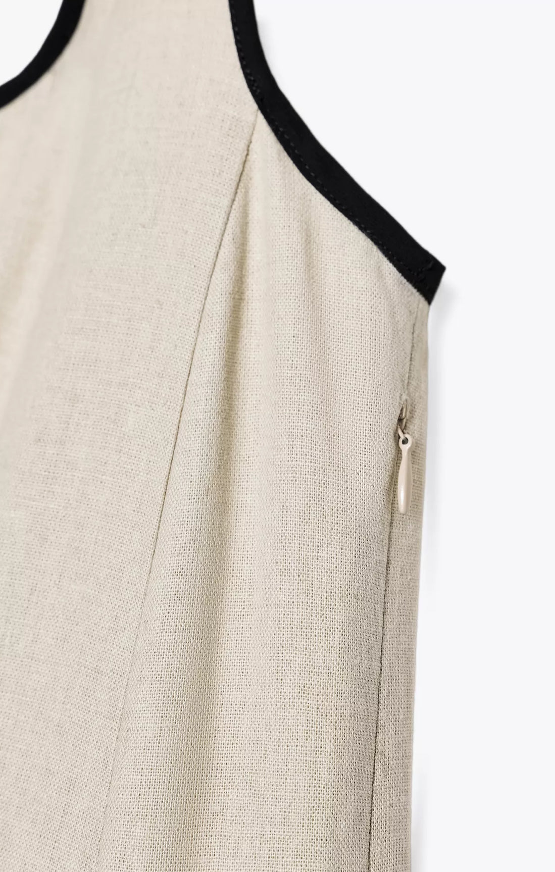 ZARA Contrast Trim Midi Dress
