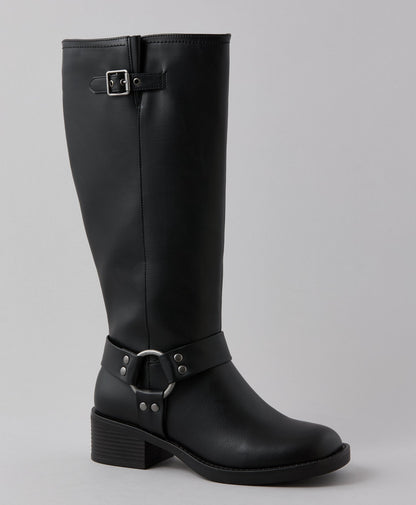 AE Vegan Leather Tall Moto Boot