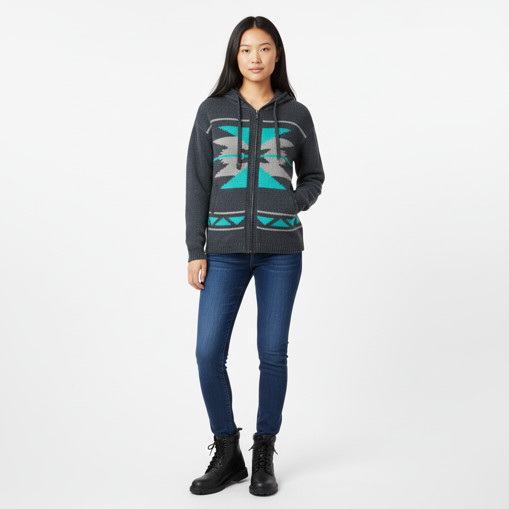 Kismet Aztec Hooded Sweater