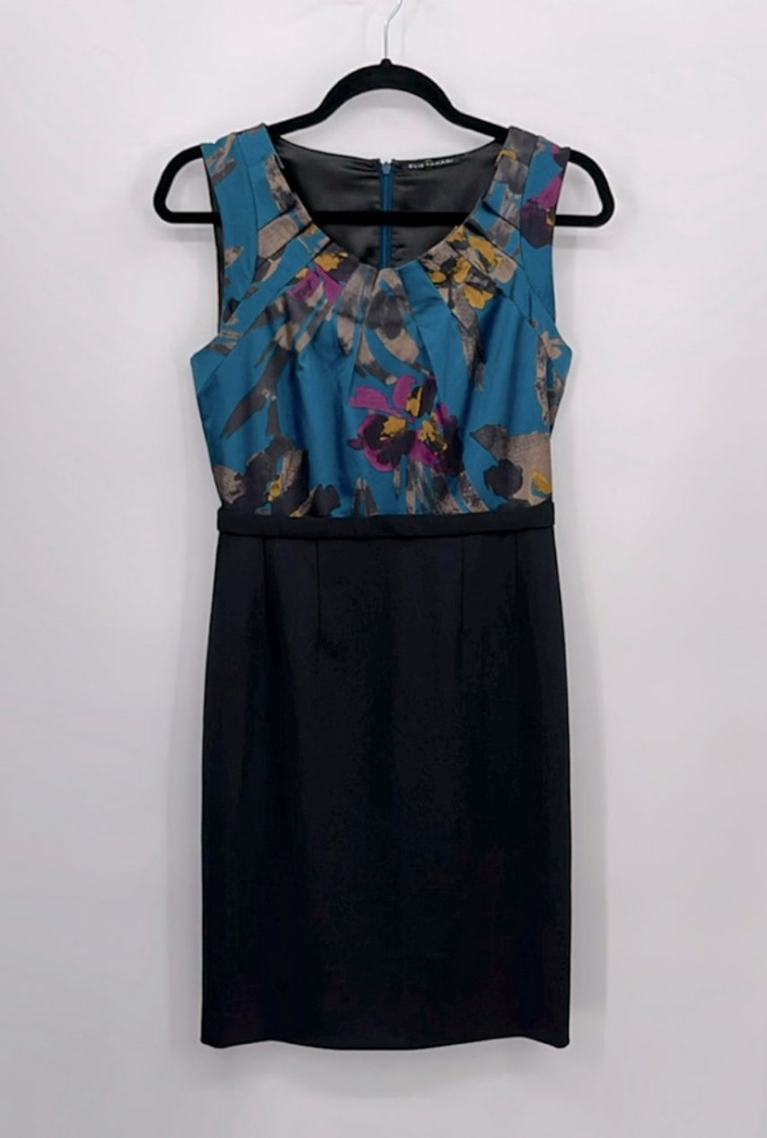 ELIE TAHARI Julie Sheath Silk and Wool Blend Dress