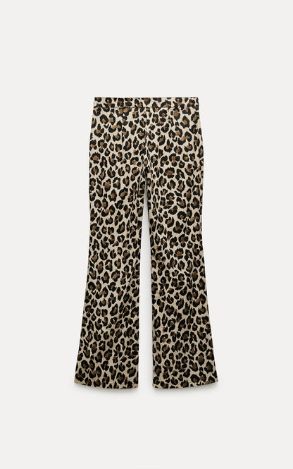 ZARA ZW Collection Animal Print Pants