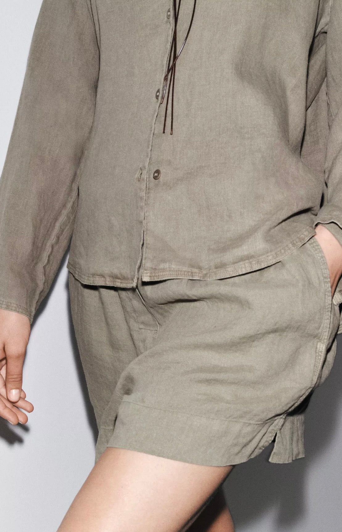 ZARA ZW COLLECTION 100% Linen Shirt