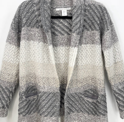 MAX STUDIO Striped Wool Blend Cardigan