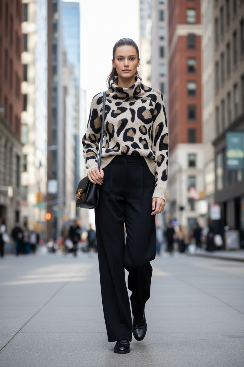RAG SUPPLY Leopard Print Sweater