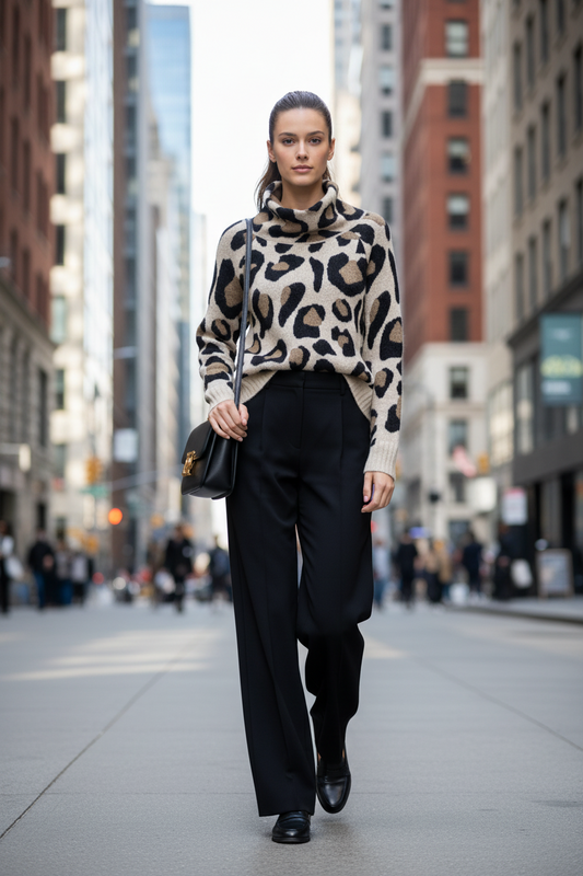 RAG SUPPLY Leopard Print Sweater
