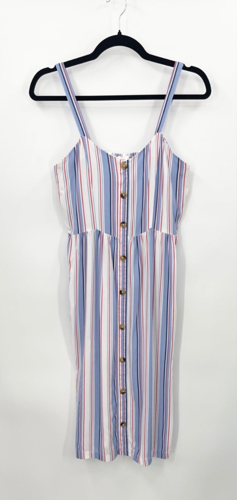 PINK ROSE Striped Midi Dress