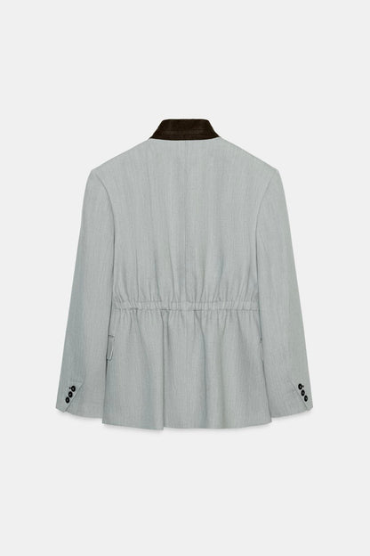 ZARA Contrast Collar Blazer ZW COLLECTION