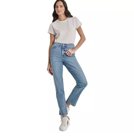 DKNY High Rise Straight Fit
Embellished Jeans