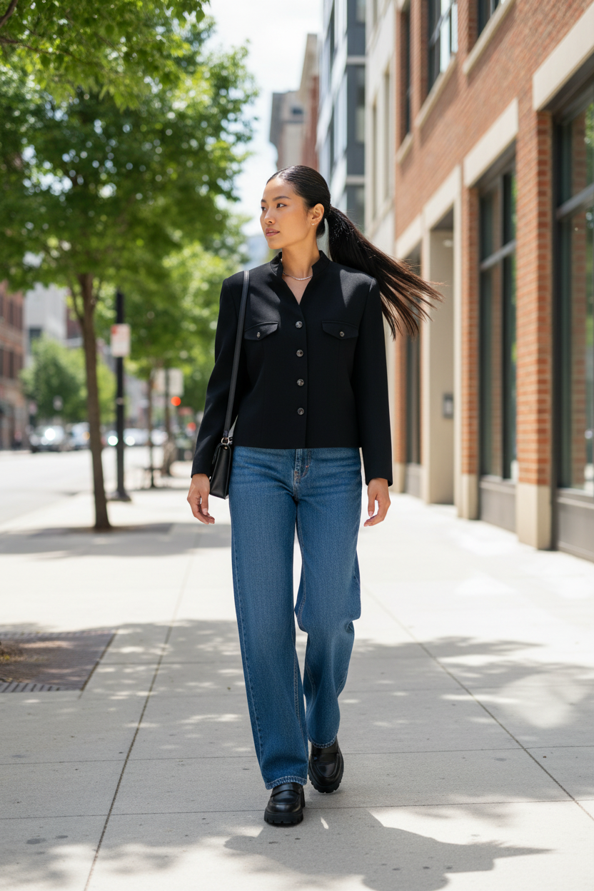 Vintage BIANCA NYGARD Lightweight Cropped Blazer