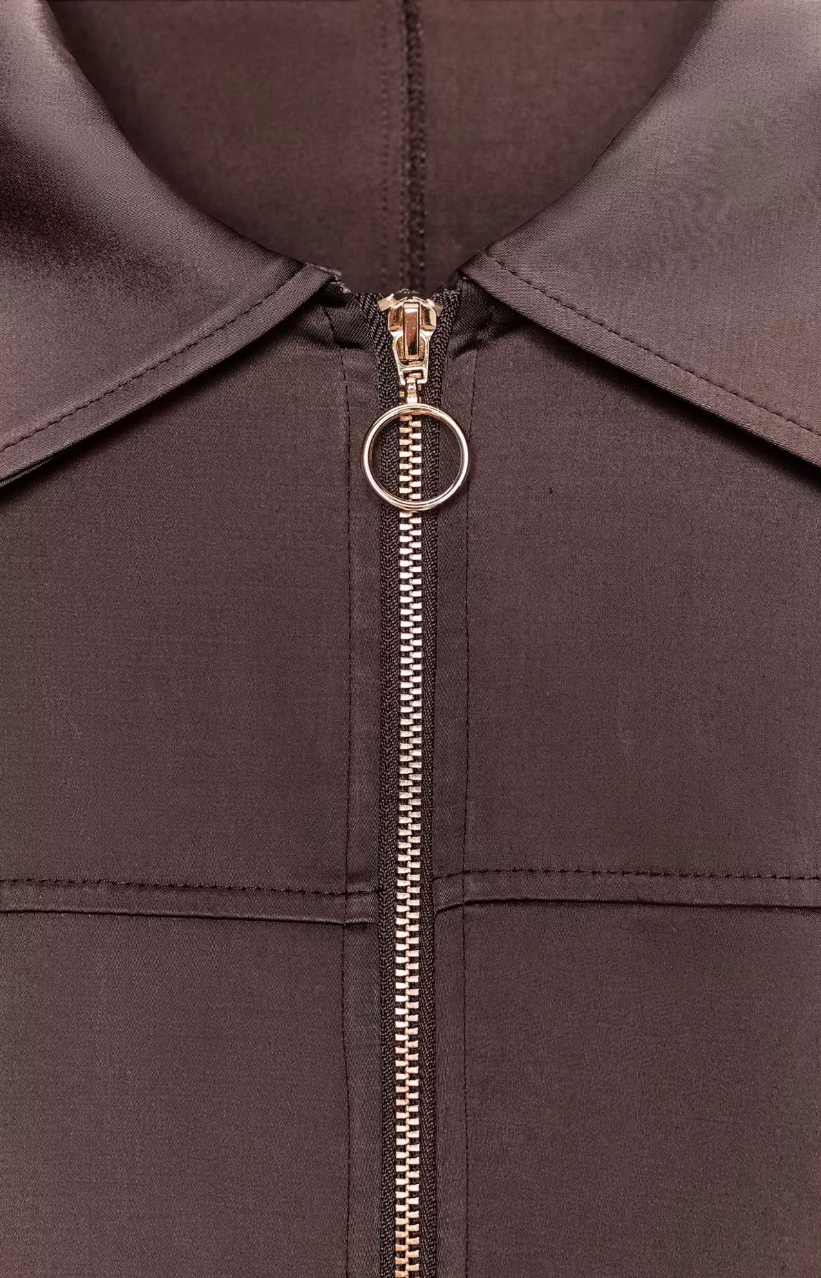 ZARA Satin Zip-Up Jacket