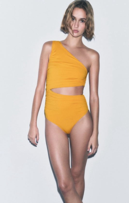 Zara Cut Out Asymmetric Bodysuit