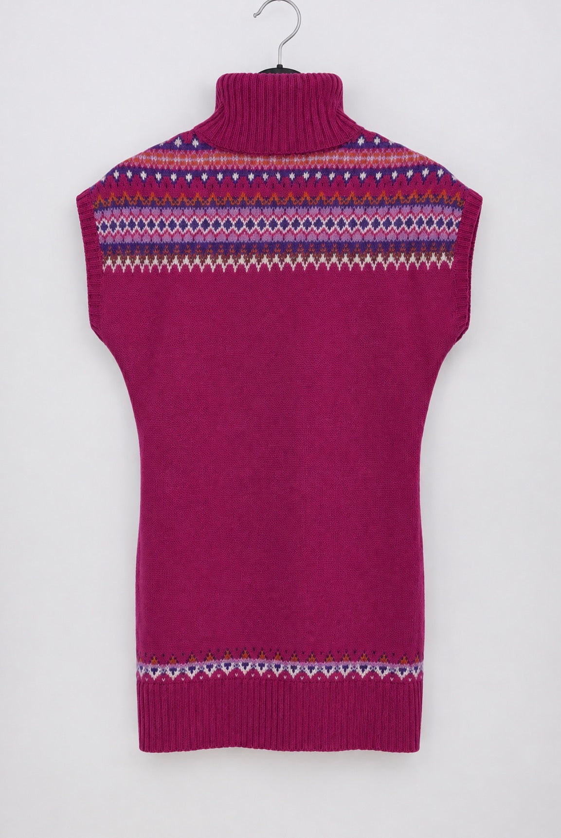 SISLEY Benneton Turtleneck Wool Blend Sweater Vest