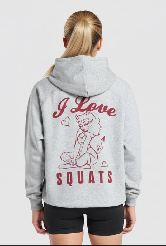 GYMSHARK I Love Squats Hoodie Oversized Fit