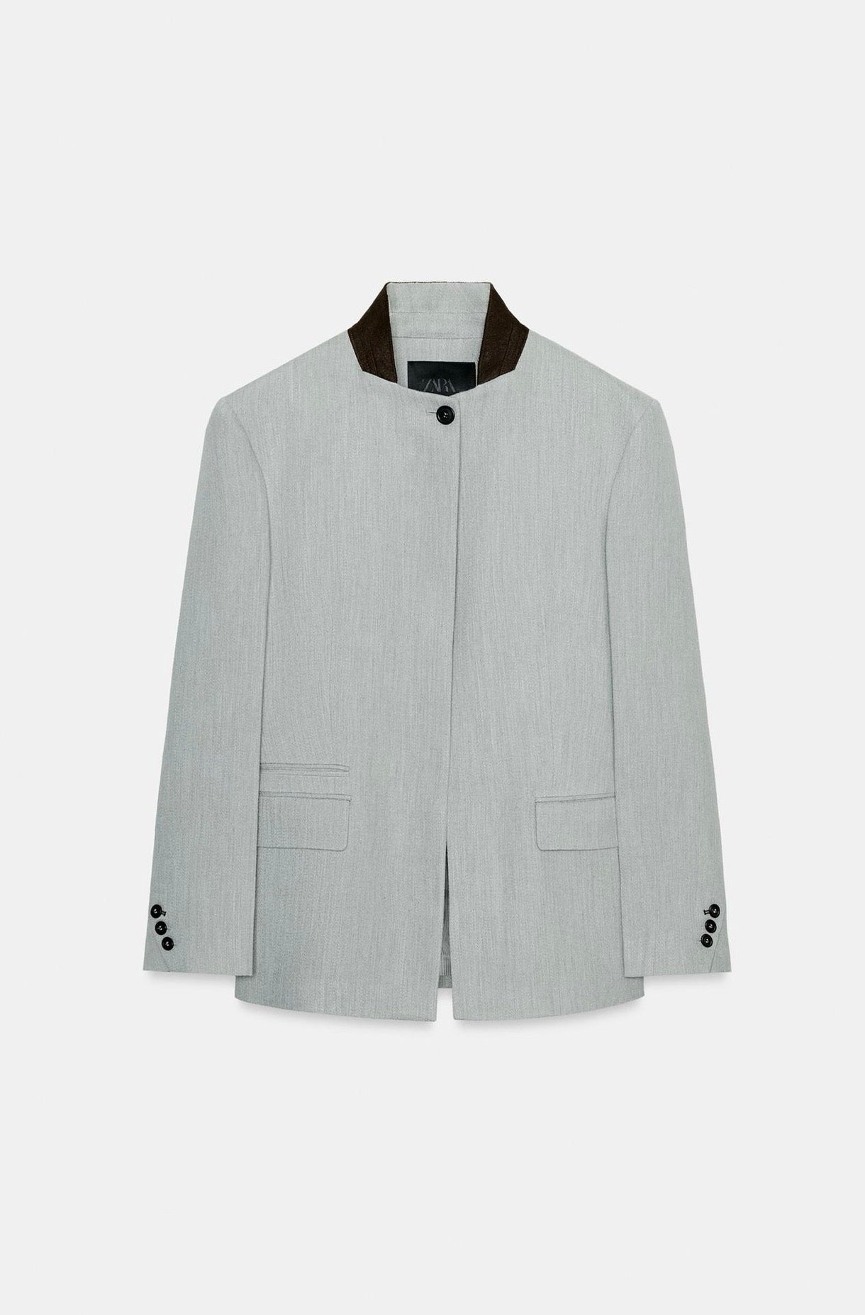 ZARA Contrast Collar Blazer ZW COLLECTION