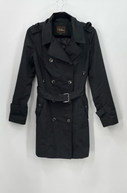 COLE HAAN Water Resistant Hooded Trench Coat
