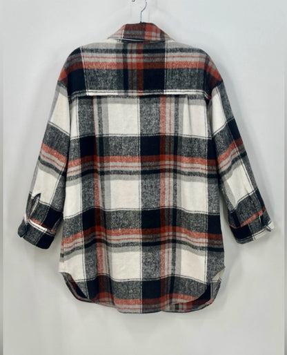 PAPA VANCOUVER Plaid Oversized Long Shacket
