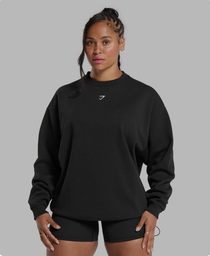 GYMSHARK Barbell Hearts Oversized Sweatshirt