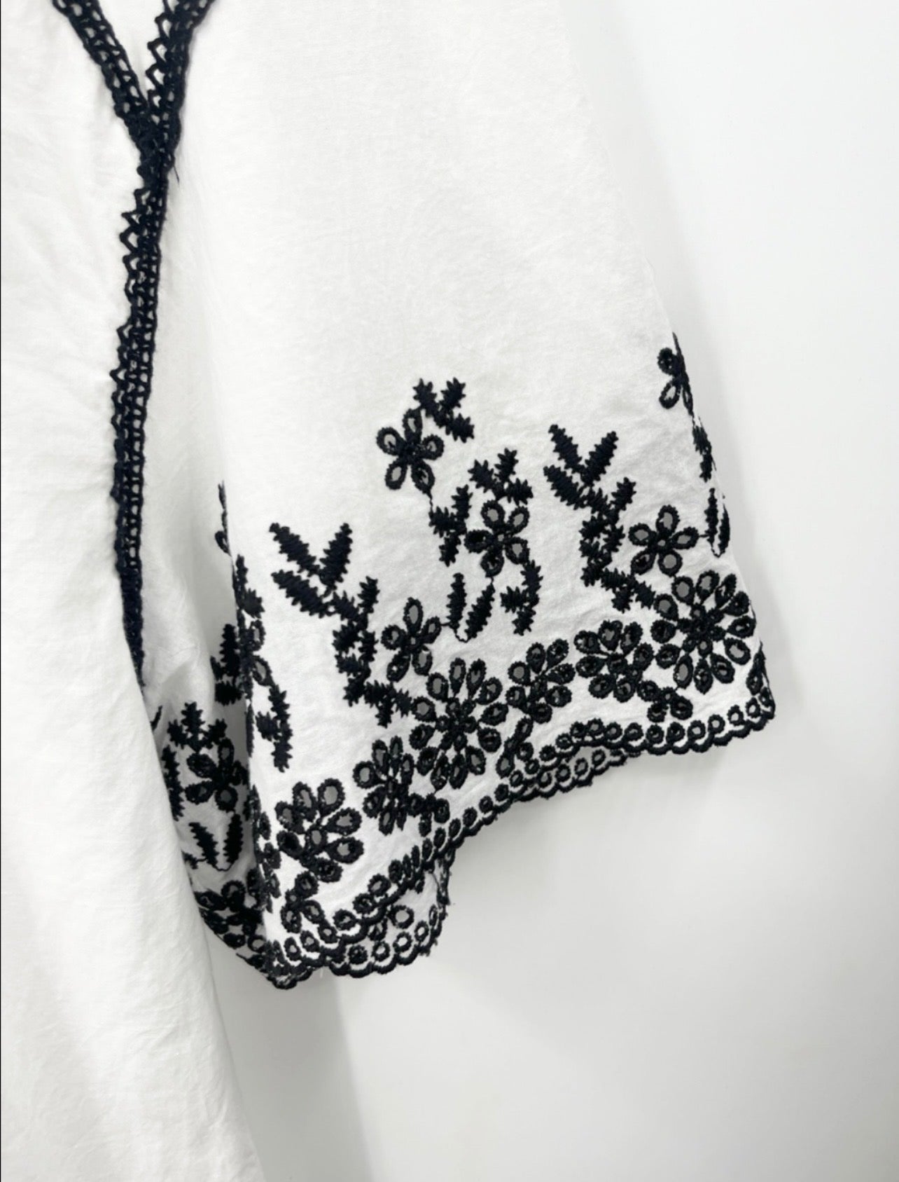 ZARA Embroidered Oversized Blouse