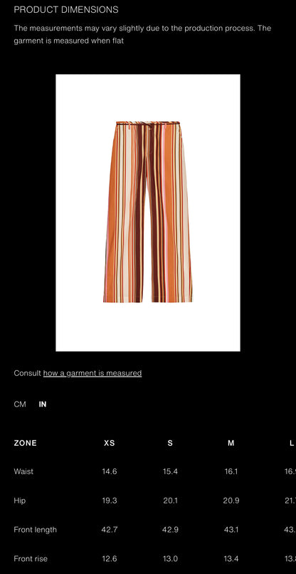 ZARA ZW Collection Striped Flare Pants