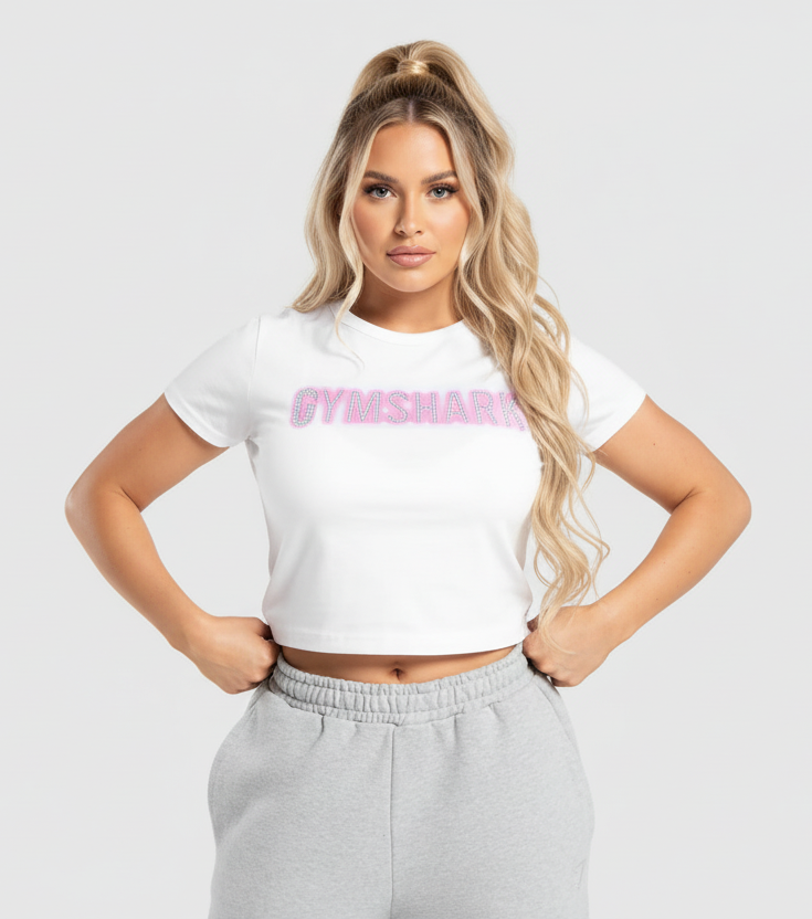 Gymshark Diamanté Baby Tee