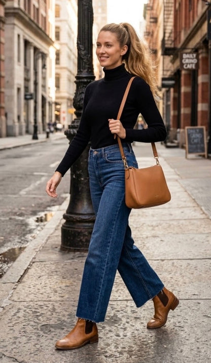 TRIBAL Turtleneck Ribbed Knit
Sweater