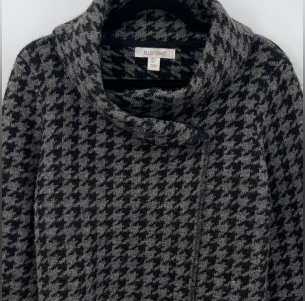 ELLEN TRACY Houndstooth Sweater Jacket