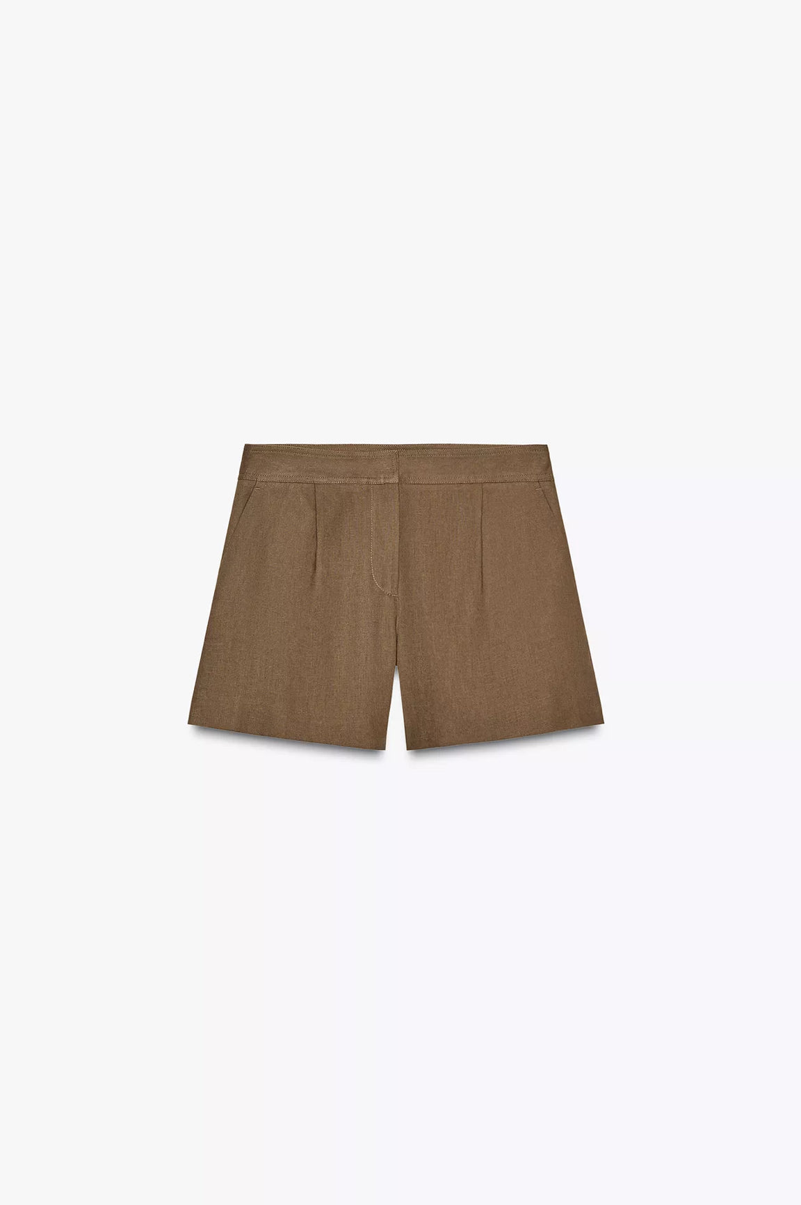 ZARA Linen Pleated Shorts