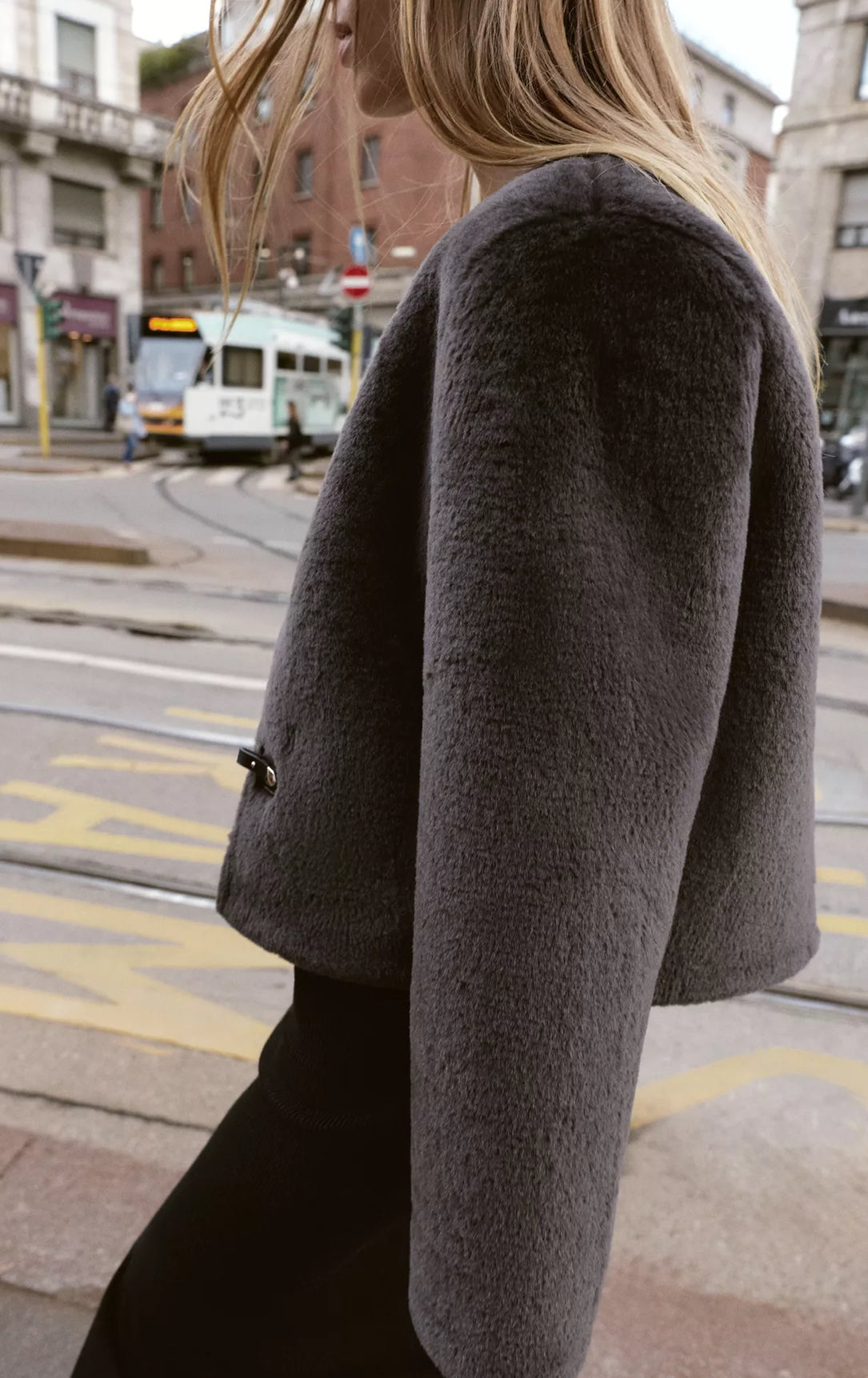 ZARA Double-Faced Toggle Jacket