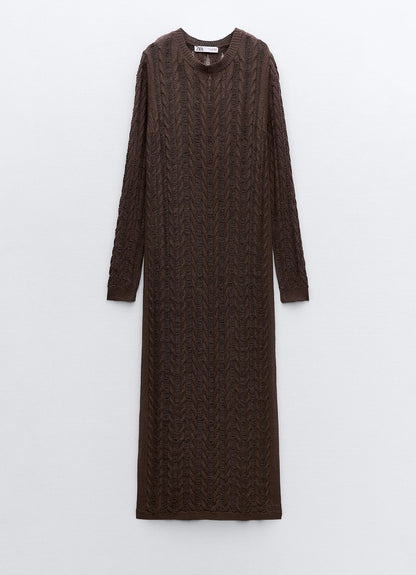 ZARA Cable-Knit Dress Change Things Up ZARA Cable-Knit Dress Change Things Up