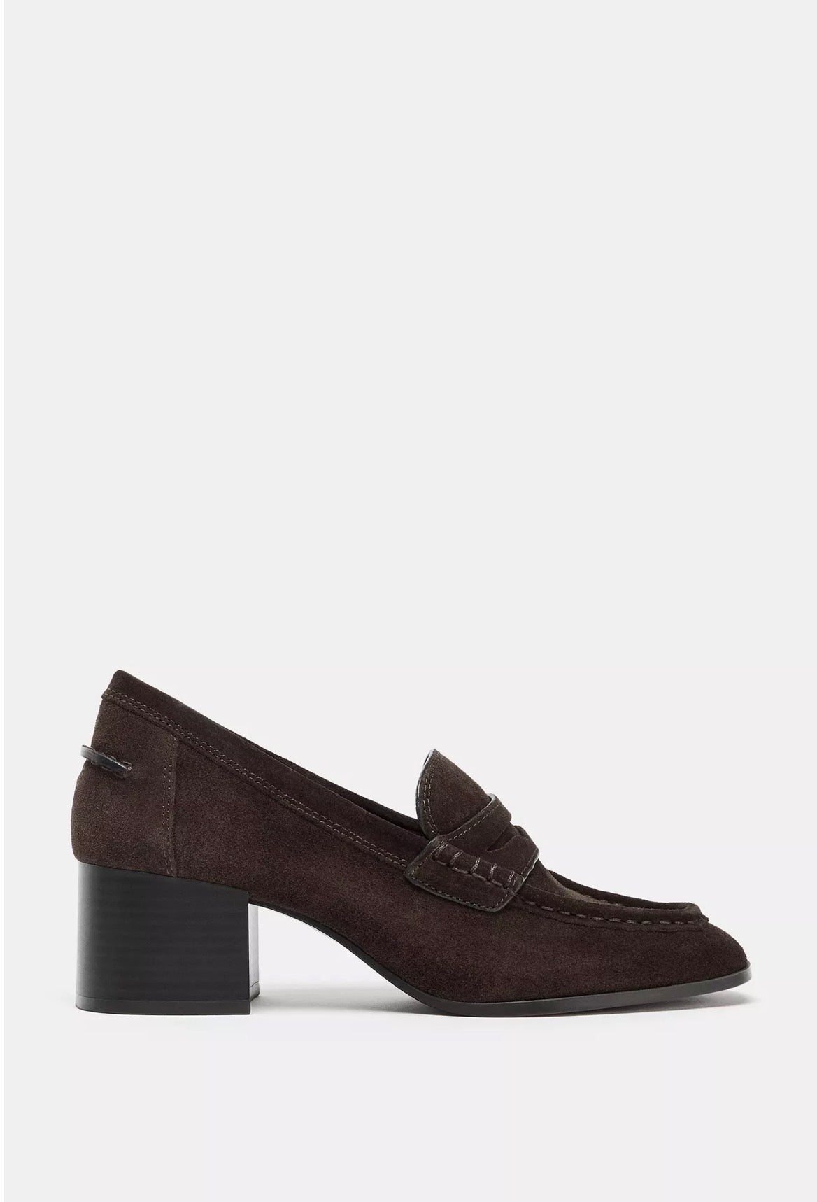 ZARA Split Suede Heel Loafers
