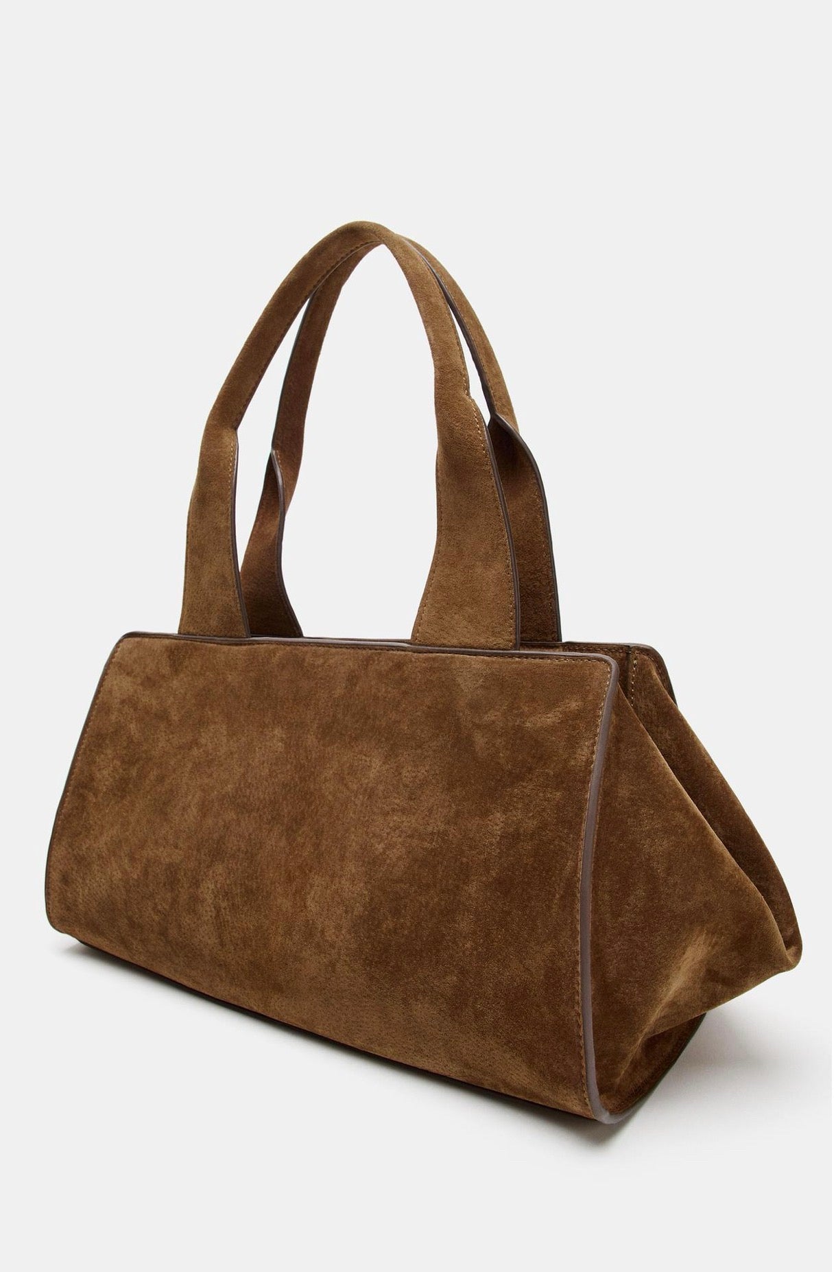 ZARA Double Handle Split Leather Bag