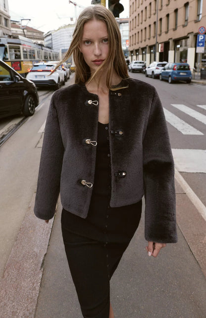 ZARA Double-Faced Toggle Jacket