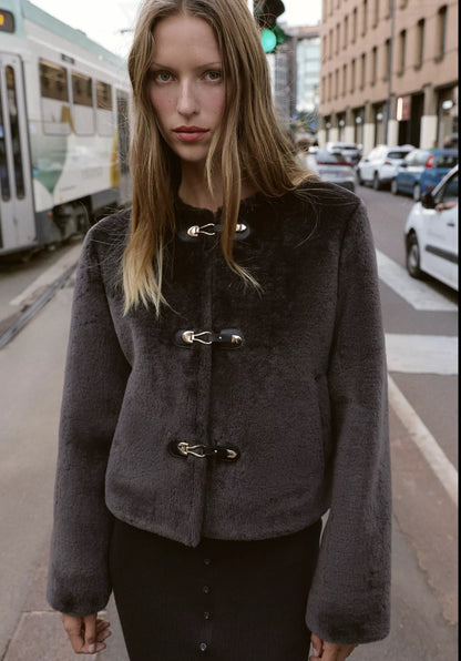 ZARA Double-Faced Toggle Jacket