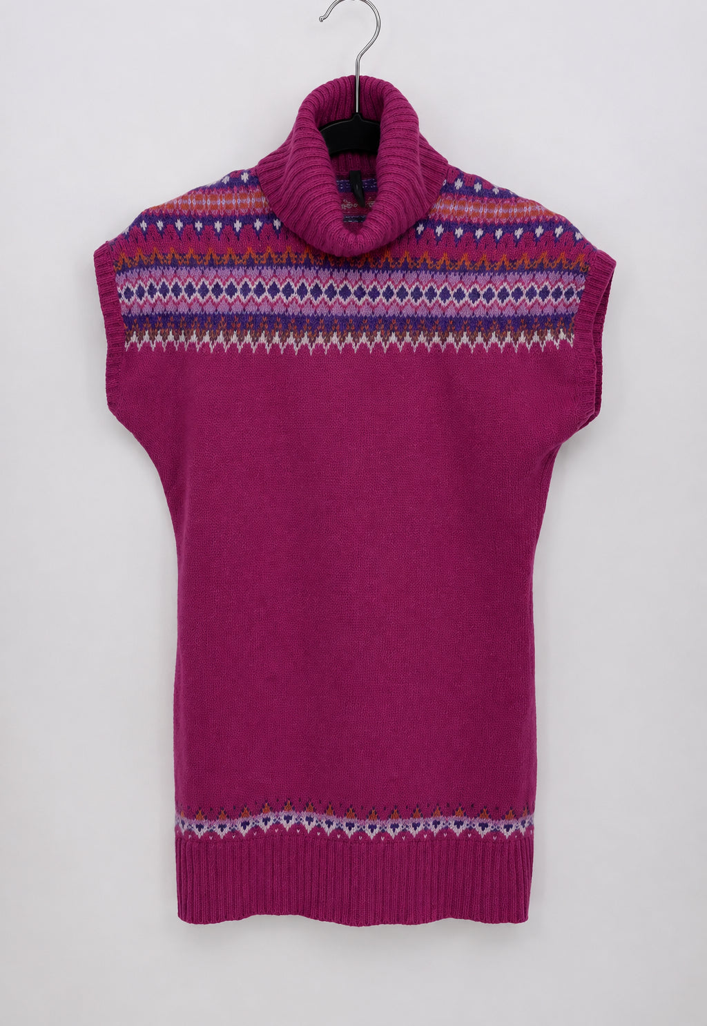 SISLEY Benneton Turtleneck Wool Blend Sweater Vest