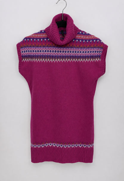 SISLEY Benneton Turtleneck Wool Blend Sweater Vest