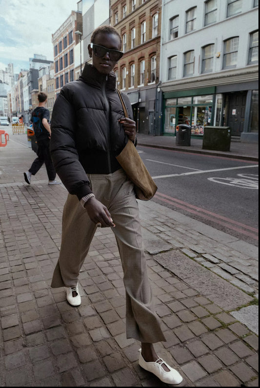 ZARA Combination Cropped Padded Jacket