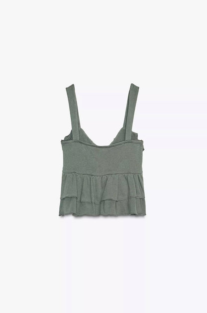 ZARA Ruffled Bow Top