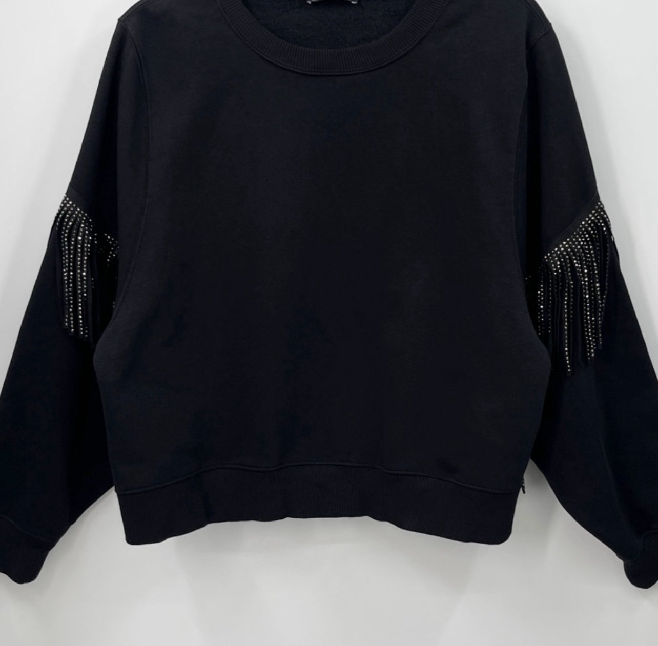 ZARA Oversized Fringe Sweatshirt