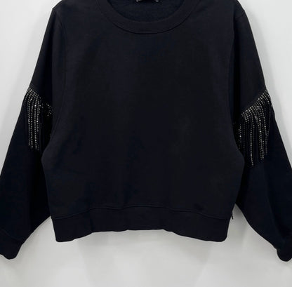ZARA Oversized Fringe Sweatshirt