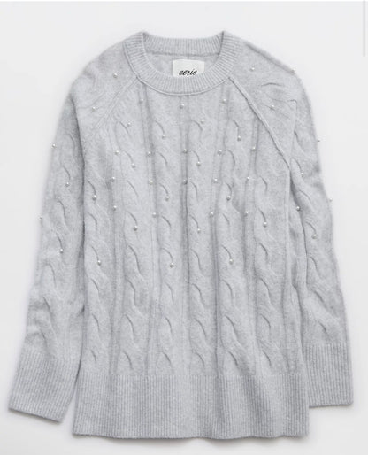Aerie unREAL Cable Pearl Crew
Sweater