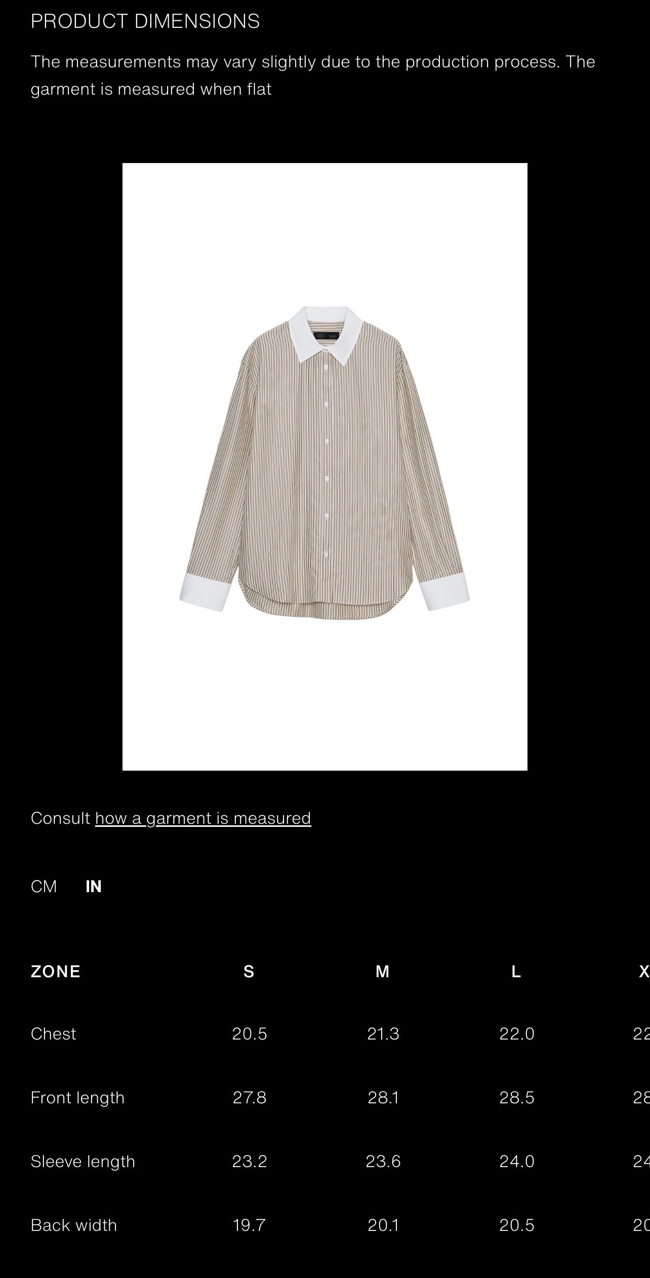 ZARA ZW COLLECTION Striped Shirt