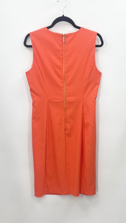 CALVIN KLEIN Sleeveless Polka Dot Sheath Dress