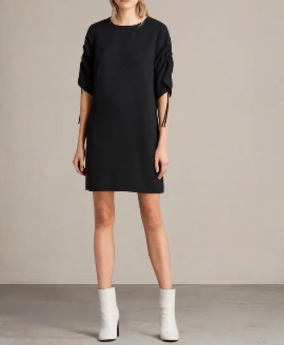 ALL SAINTS Evie Black Mini Dress