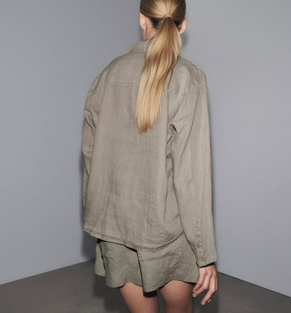 ZARA ZW COLLECTION 100% Linen Shirt