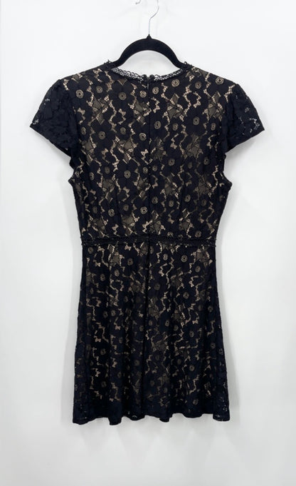 BLUE PEPPER Lace Short Sleeve Fit-and-Flare Dress