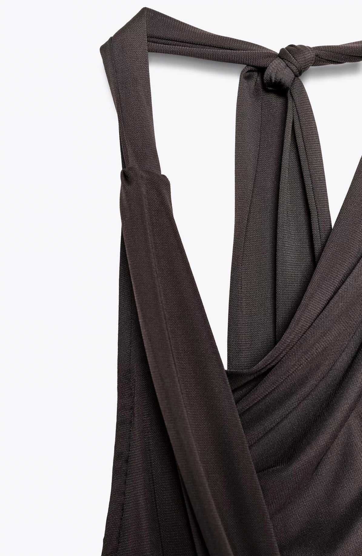 ZARA Flowy Neck Pleated Dress
